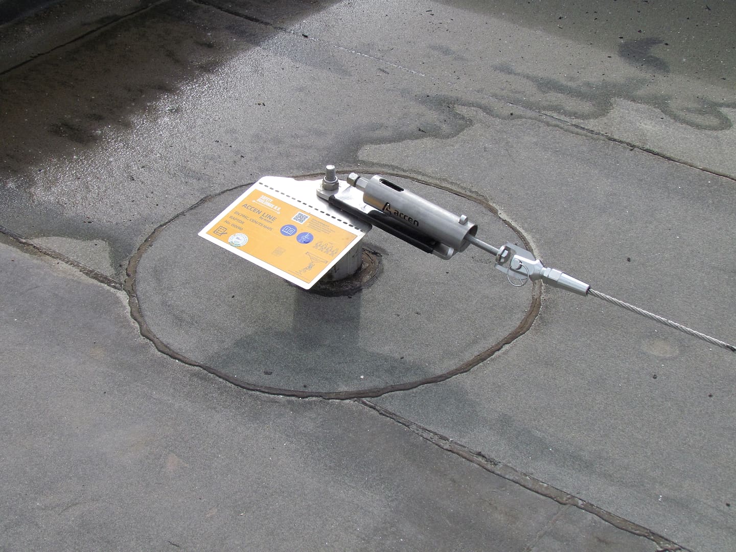Detail: aansluiting van een veiligheidsanker